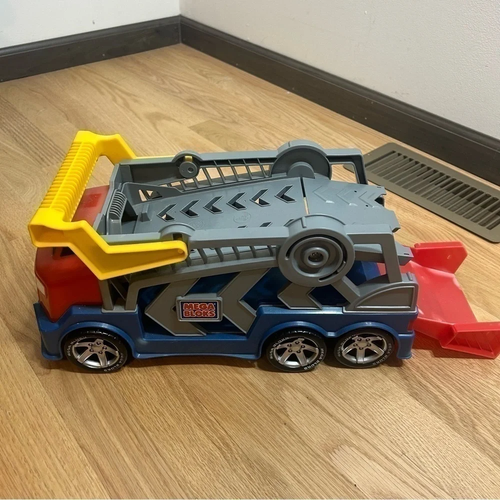 Mega Bloks Tiny N Tuff Car Carrier Storage Ramp Kids Toy